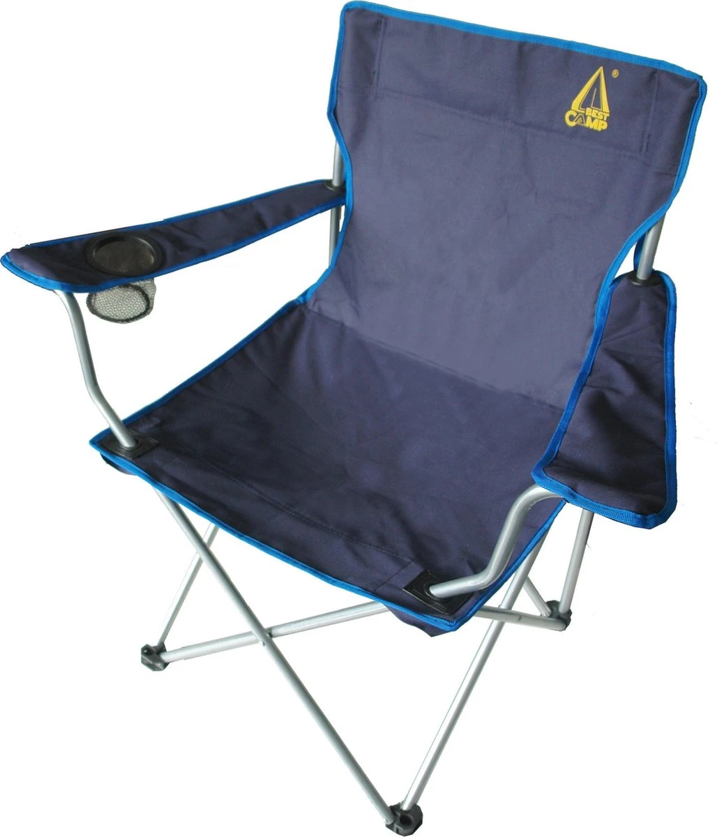 Best Camp Koala Campingstoel - Hoge Rugleuning - Blauw