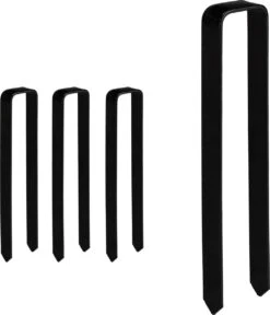 Relaxdays Grondankers Voor Rozenboog - Staal - Grondpennen - U-vorm - Haringen - Anker