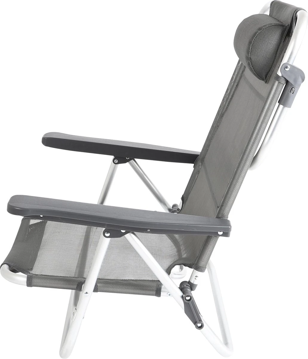 Bo-Camp Beach Chair - Monaco - Aluminium - Grijs - Afbeelding 7