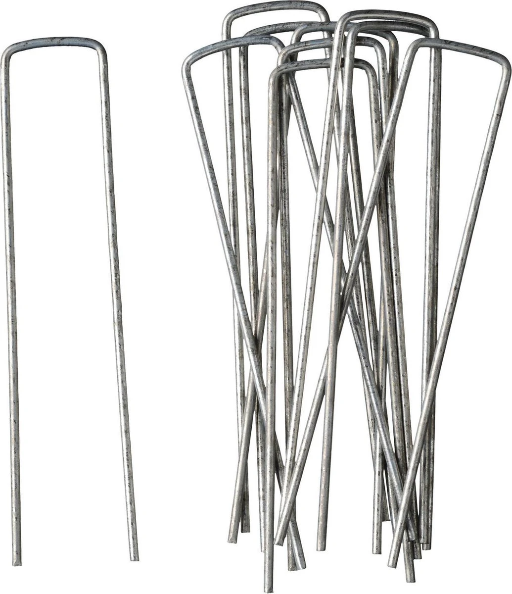 Nature - Gronddoekpennen (10 St.) - 14x3cm - Metaal