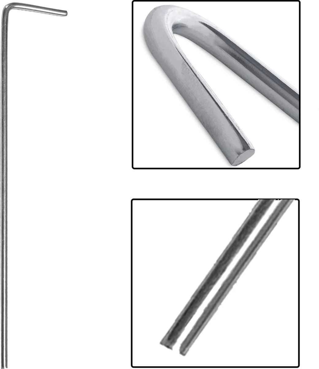 Springos Tentharingen | Haringen | Grondpennen | Staal | 10 Stuks - Afbeelding 7