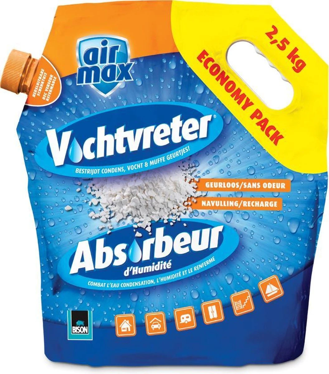 Bison Vochtvreter Losse Kristallen Navulling - 2,5 Kg - Afbeelding 4