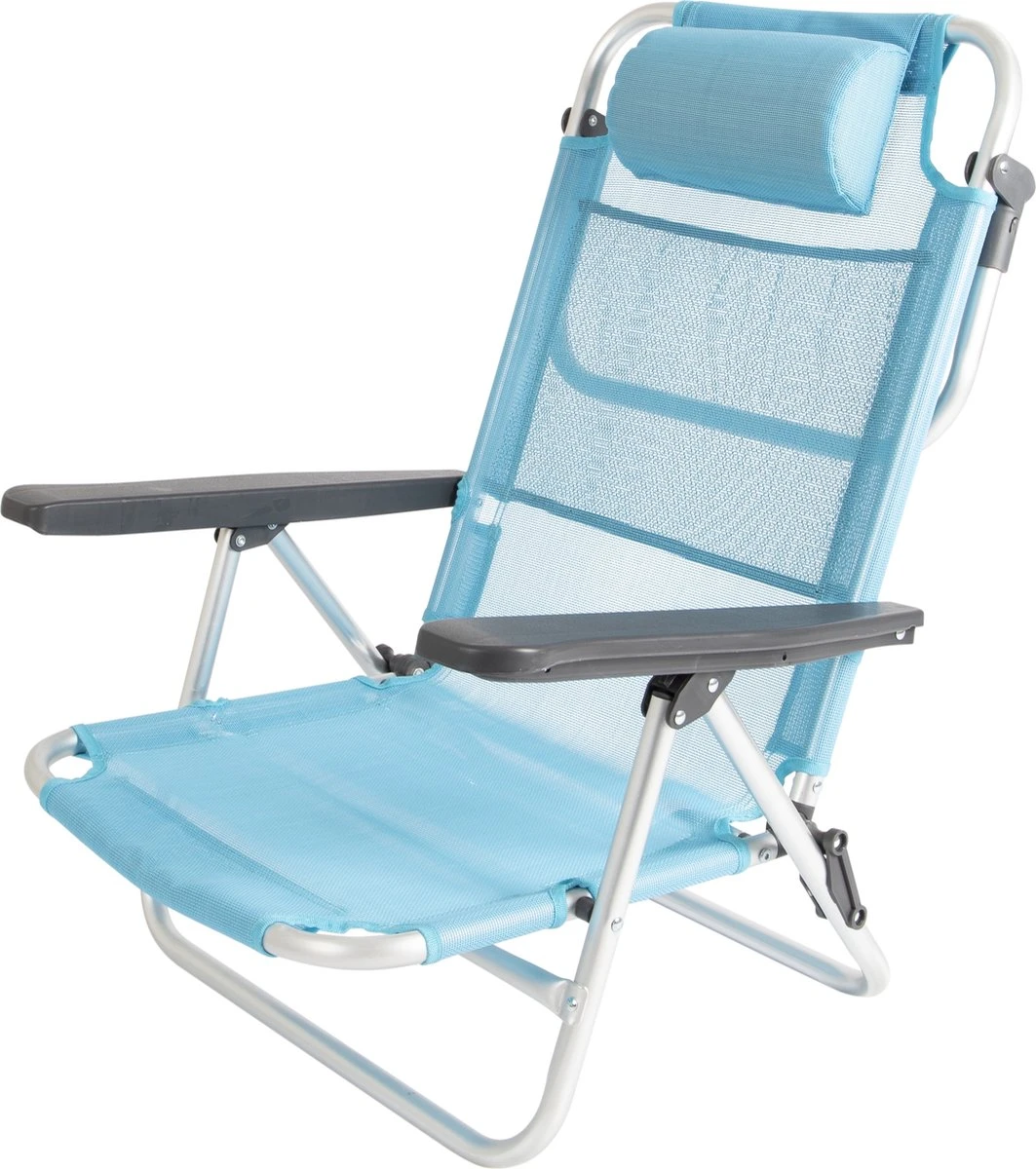 Bo-Camp Beach Chair - Monaco - Aluminium - Blauw - Afbeelding 2