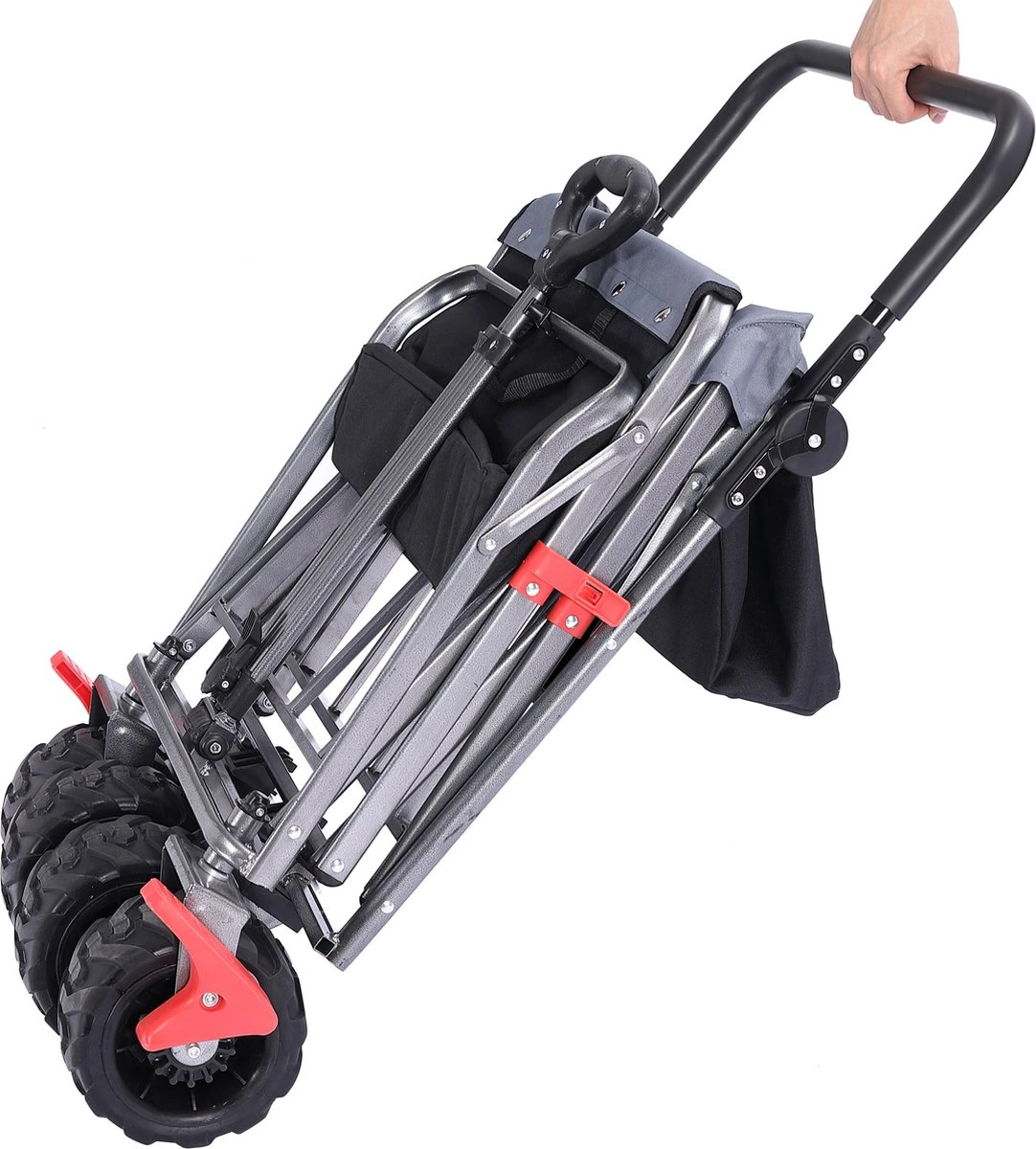 AREBOS Opvouwbare Steekwagen Met Telescopische Stang Draagvermogen 100 Kg - Afbeelding 11