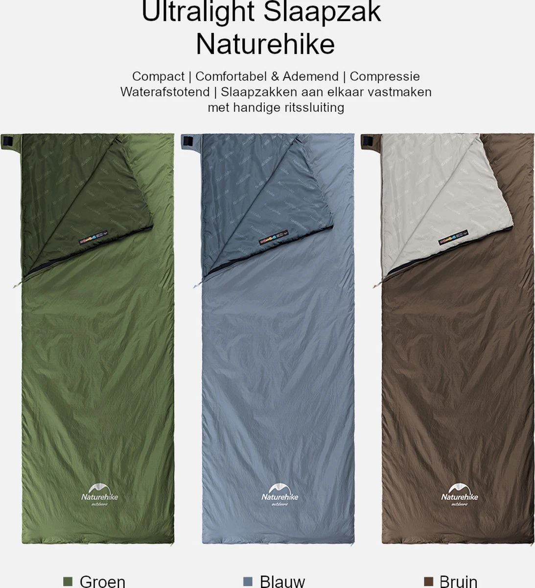Naturehike® Slaapzak - Lichtgewicht - 205*85cm - Compact - Waterdicht - 3 Seizoenen Slaapzak Lente, Zomer & Herfst - Outdoor - Slaapzakken Volwassen & Kinderen - Afbeelding 8