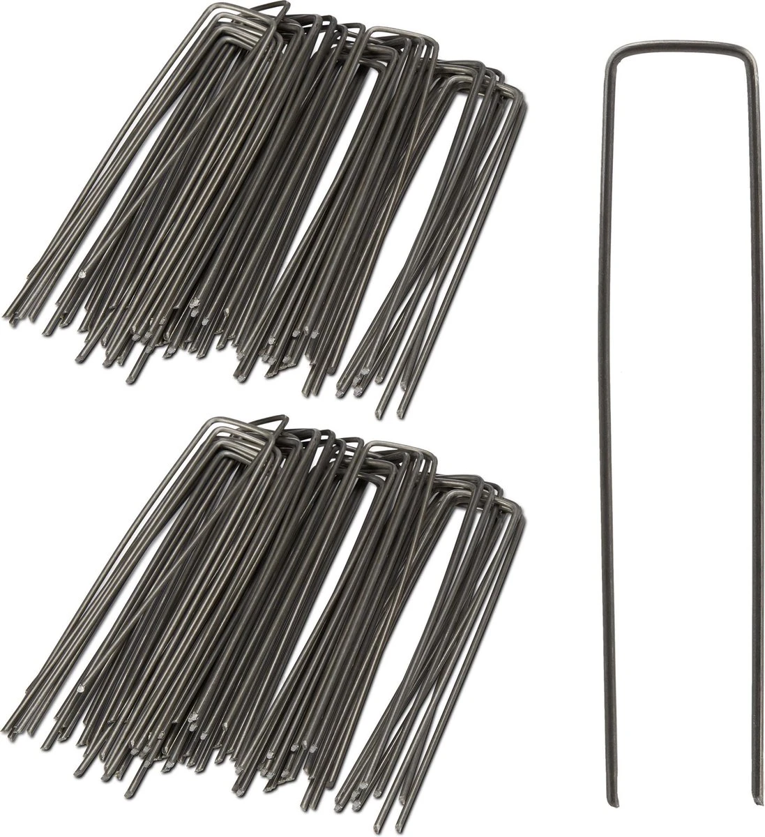 Relaxdays 100x Gronddoekpen - Grondanker - Haring - Gronddoekhaak - Grondhaken - 2mm