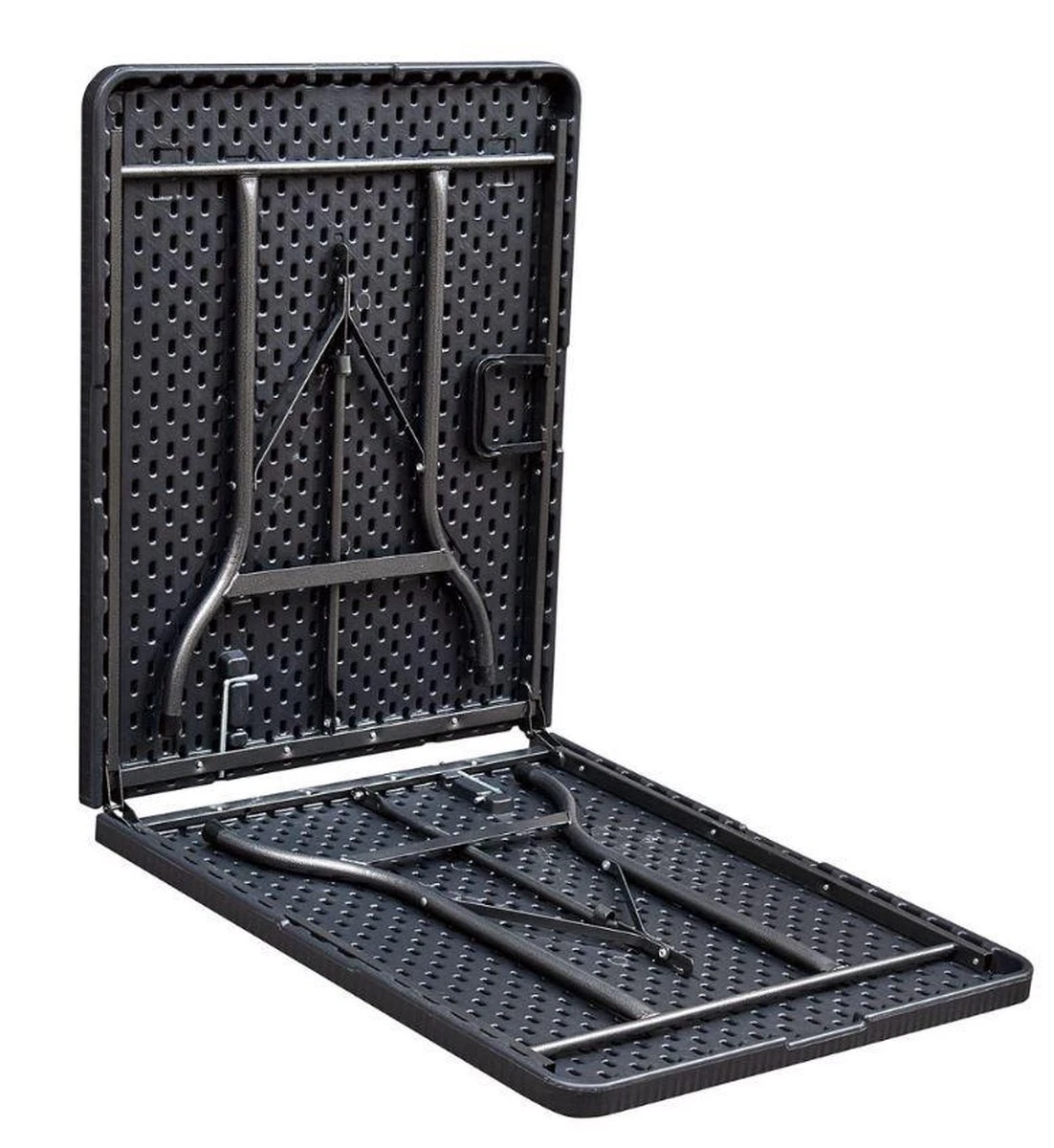 ERRO Vouwtafel - Wickerlook - 180x74cm - Zwart - Afbeelding 3