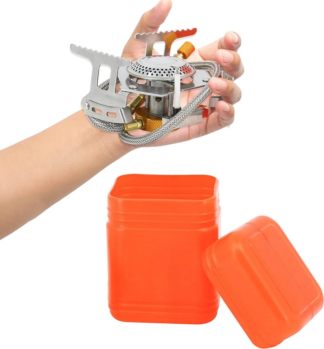 Ultralichte En Opvouwbare Gasbrander Op Pootjes Met Keramische Ontsteking - Afbeelding 7