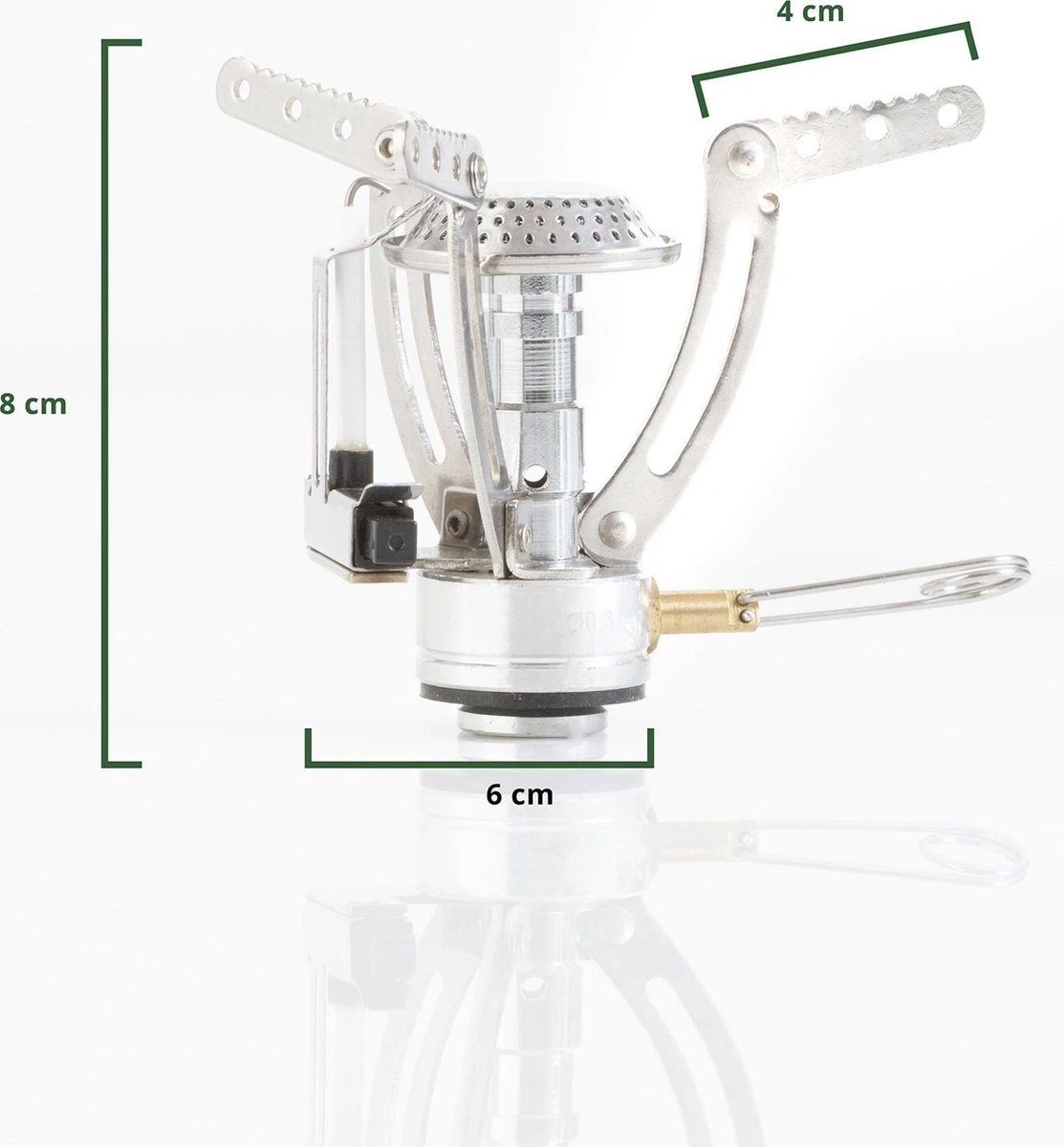 MacGyver Gasbrander Mini RVS - Camping Kookstel - Kookbrander - 10 Cm - Elektronische Ontsteking - Afbeelding 10
