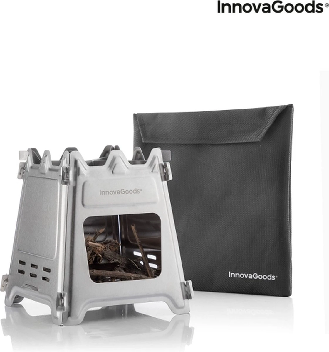 Innovagoods INKLAPBARE STALEN CAMPINGOVEN FLAMET - Camping Oven - Mini Oven - Camping Oventje - Oventje Camping - Mini Oven Vrijstaand - Mini Oventje - Afbeelding 7