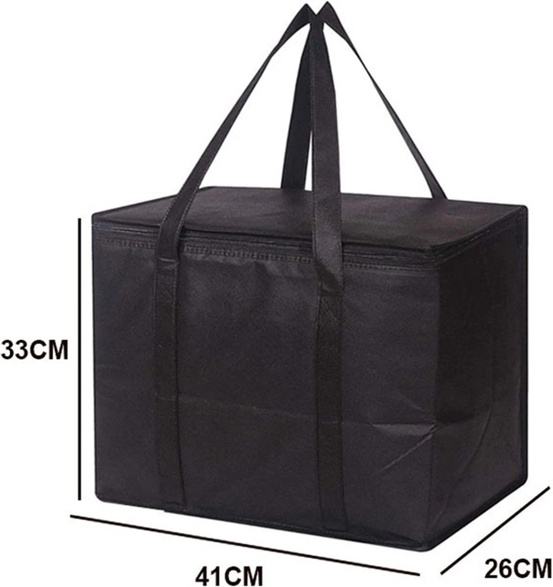 Merkloos 2 Stuks Geïsoleerde Koeltas Met Bodemplaat - Zwart - Afbeelding 5