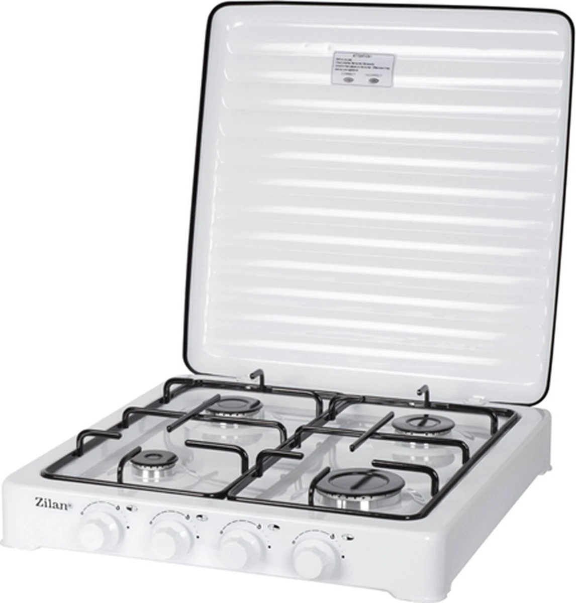 Zilan - Gas Kooktoestel 4 Pits - Campingkooktoestel - Gaskookplaat - Wit
