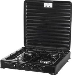 Zilan - Gas Kooktoestel 4 Pits - Campingkooktoestel - Gaskookplaat - Zwart