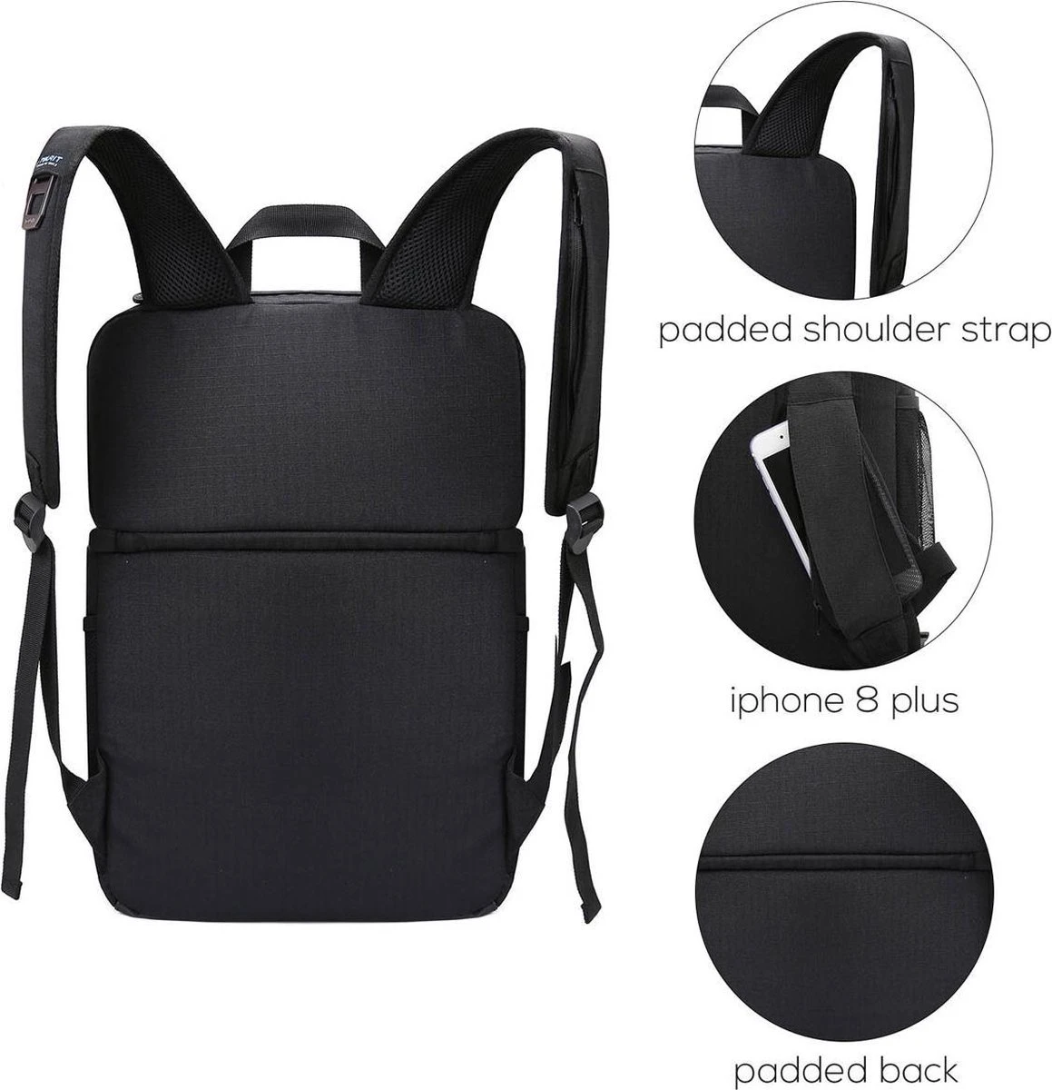 Koeltas Rugzak (28L) - Geschikt Voor 16 Blikjes - Lunchtas Voor Dames En Heren - Zwart - Afbeelding 6