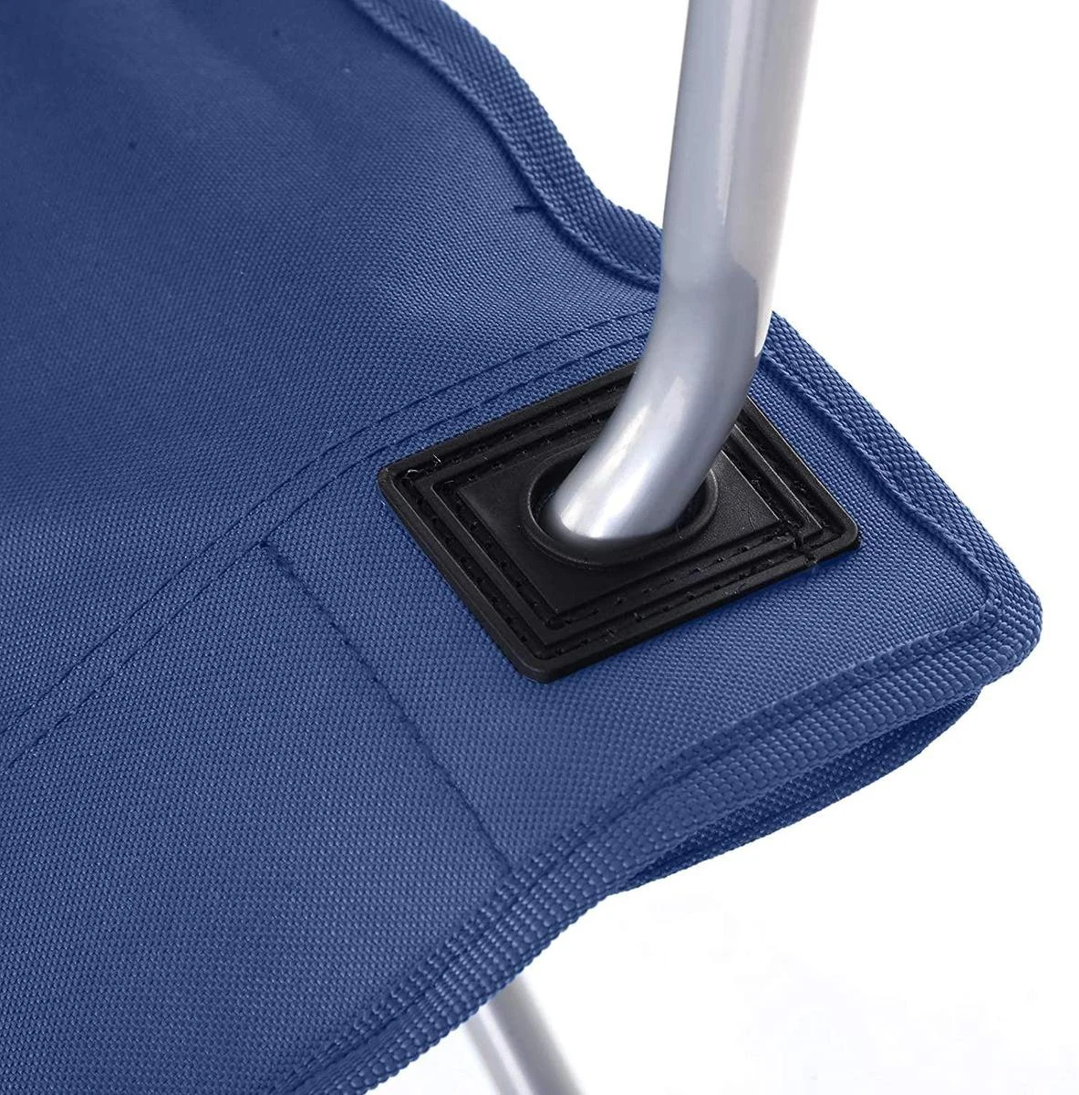 Set Van 2 Opvouwbare Campingstoelen, Klapstoelen Voor Buiten, Comfortabel, Met Armleuningen En Bekerhouders, Stabiel Frame, Draagvermogen 120 Kg - Blauw - Afbeelding 7