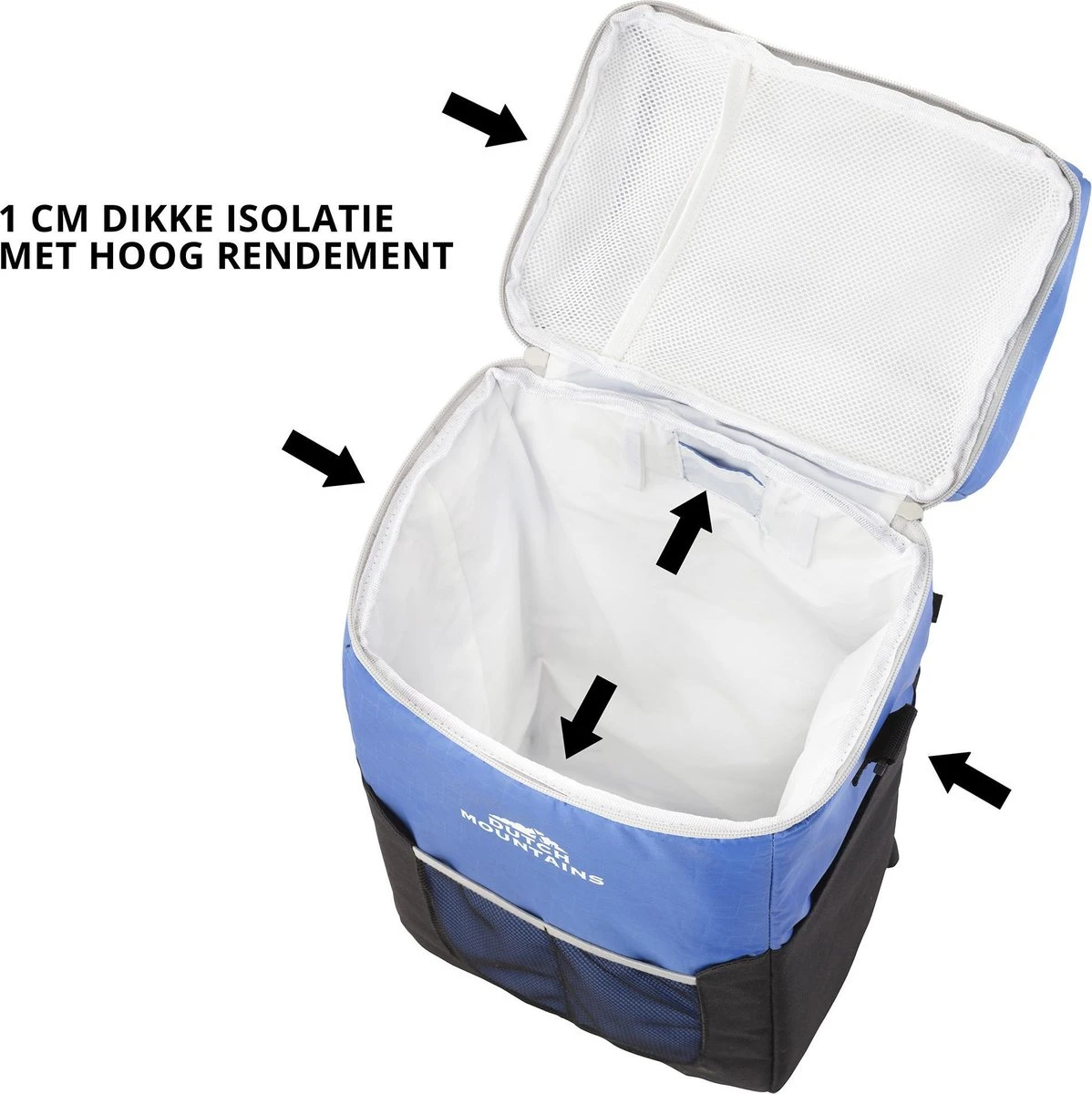 Dutch Mountains Koeltas Rugzak | Cooler Backpack 20 Liter | Picknicktas | Lunchtas | Koelrugzak | Strandtas | Blauw - Afbeelding 4