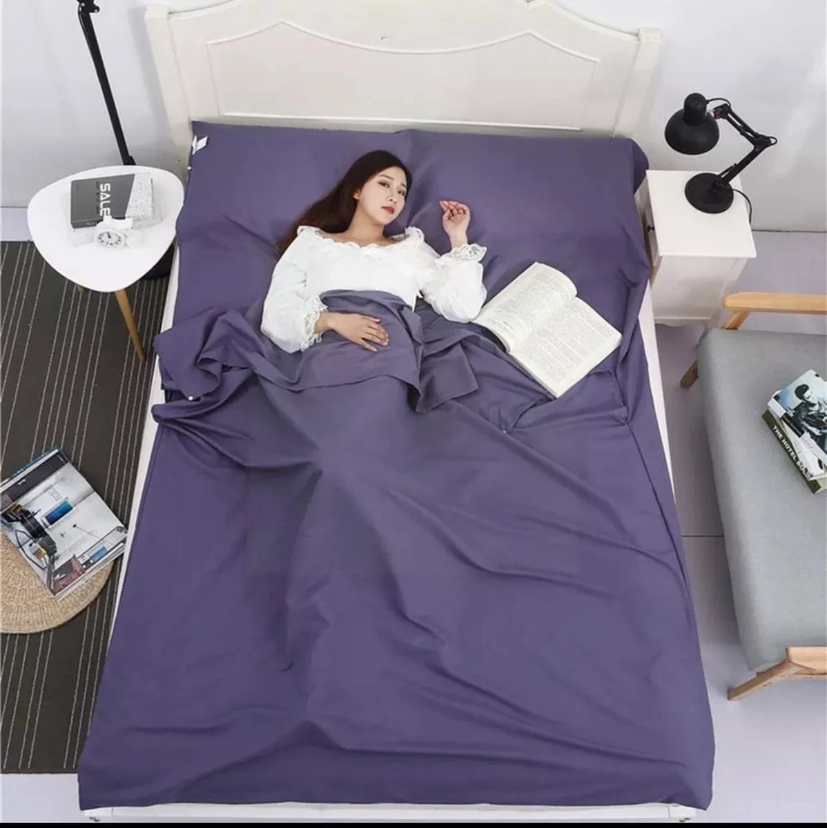 LOWLAND OUTDOOR® LAKENZAK - SUPERLITE - 2 PERS - 220X160 CM - 600GR - Afbeelding 4