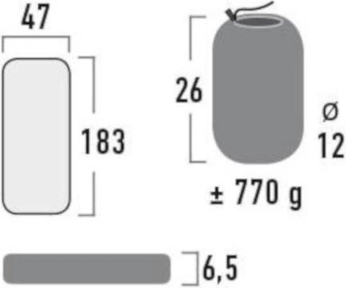 High Peak Tulsa Slaapmat - Donkergrijs - Afbeelding 3