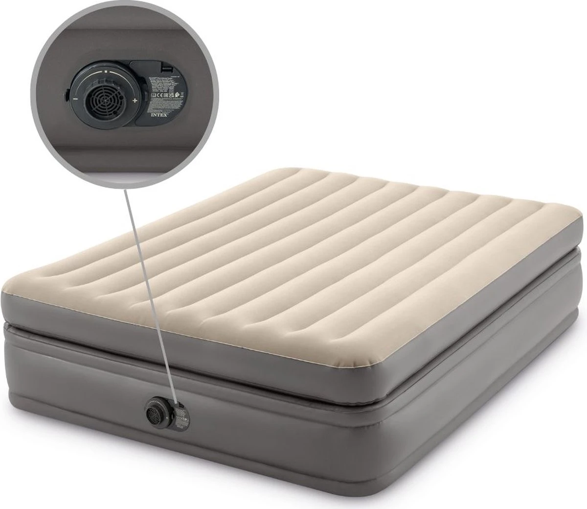 Intex Prime Comfort - Luchtbed - 2-Persoons - 152x203x51 Cm (BxLxH) - Grijs - Met Ingebouwde Motorpomp - Afbeelding 9