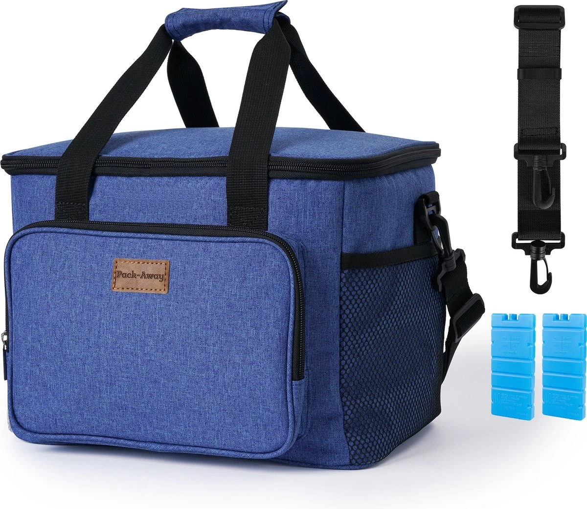 Packaway 4 Laags Geïsoleerde Koeltas - Lunchtas 15 Liter - Blauw