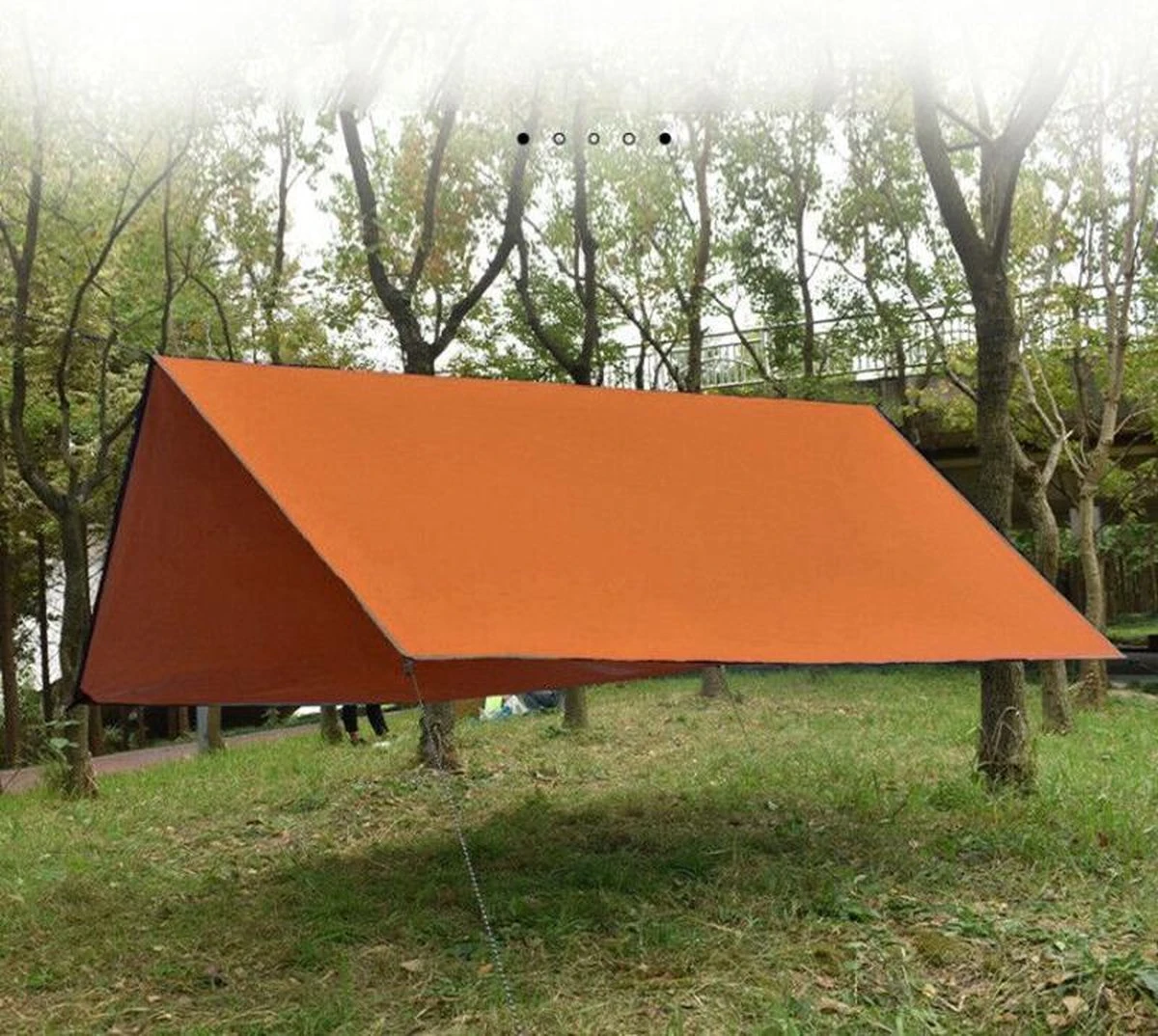 Merkloos TDR - Outdoor Draagbaar Zonnescherm Met Opbergtas - Waterdicht-SPF - Tarps Voor Kamperen300 * 300cm - 3-4Personen - Orange - Afbeelding 4