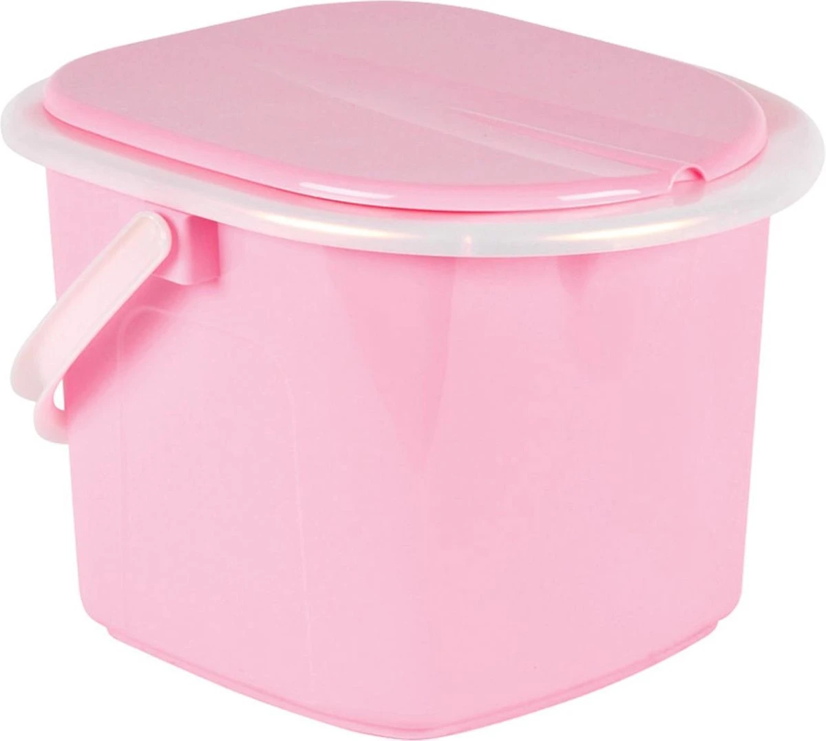 Branq Toiletemmer Draagbaar Met Deksel - 15,5L - Roze - Afbeelding 2