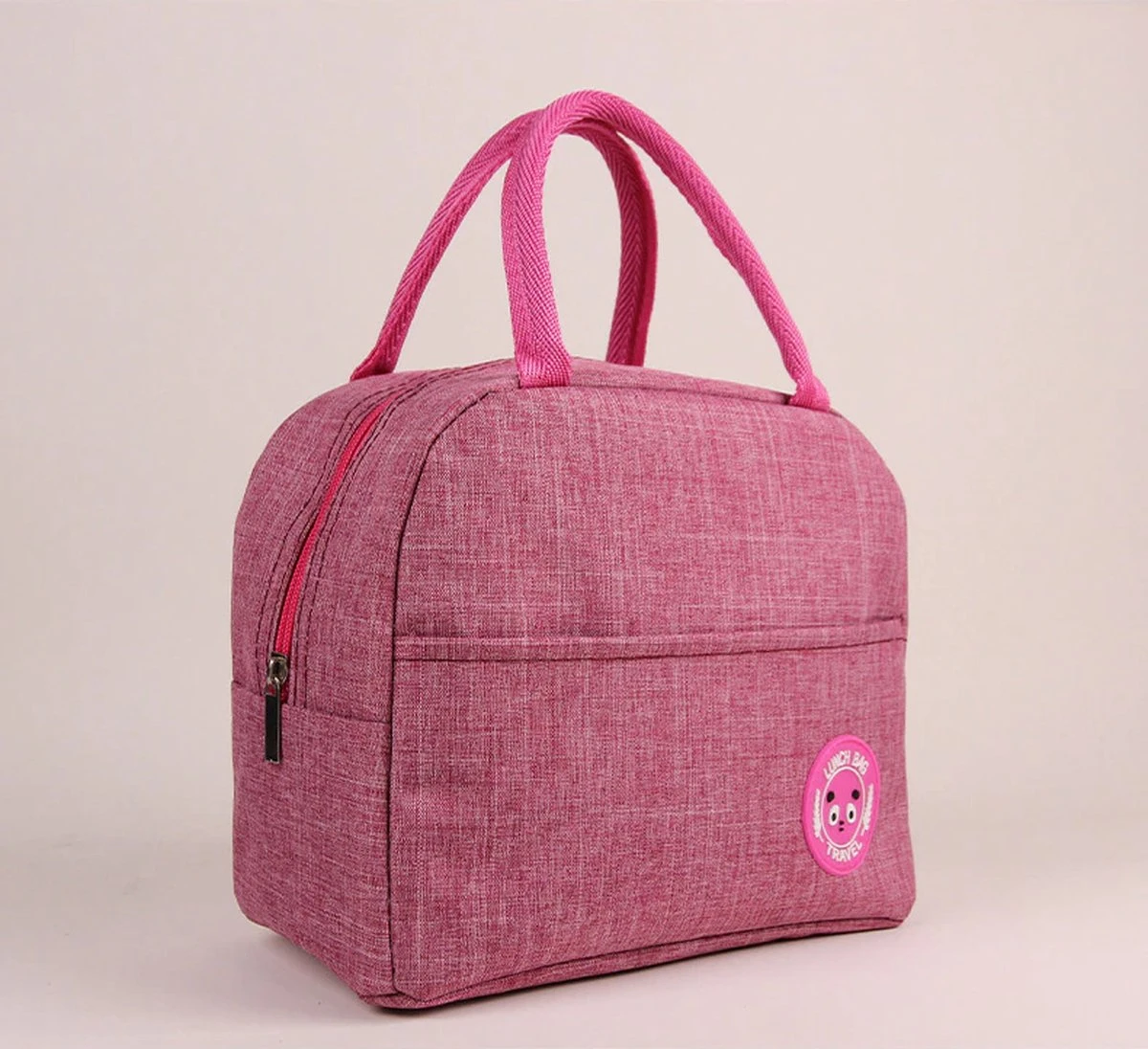 Koeltas - Lunchtas - Volwassenen En Kinderen - Compact & Handig: Zomer - Picknick -School - Lunch - Werk - Klassiek Roze - Afbeelding 7