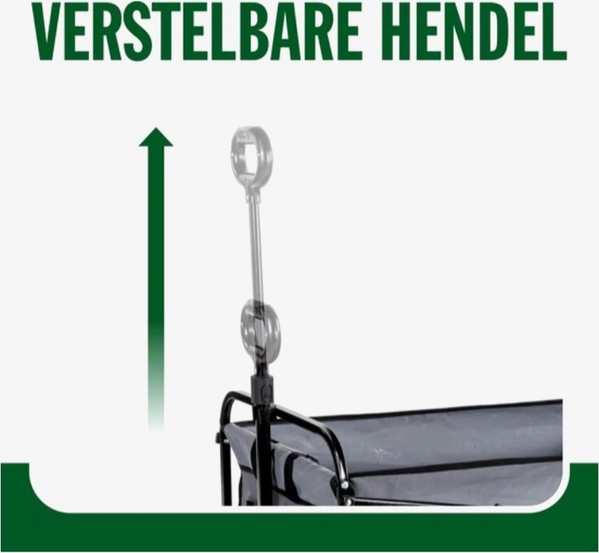 Hoogwaardige Bolderkar Opvouwbaar - Antraciet - Kinderen - Baby - Opslagkar - Bolderwagen - Tuinkar - Bolderkarren - Afbeelding 4