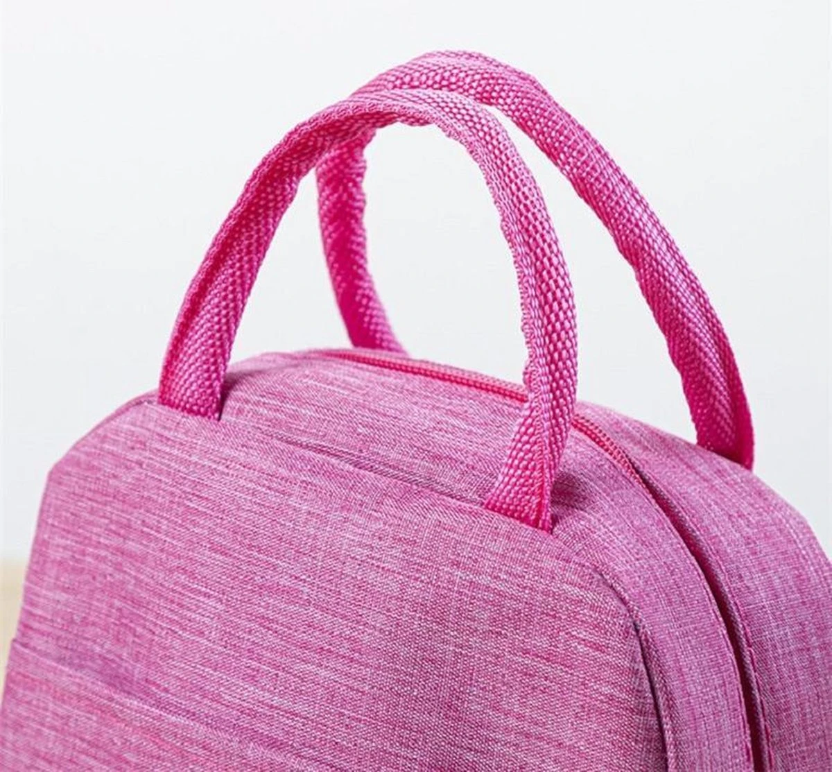 Koeltas - Lunchtas - Volwassenen En Kinderen - Compact & Handig: Zomer - Picknick -School - Lunch - Werk - Klassiek Roze - Afbeelding 9