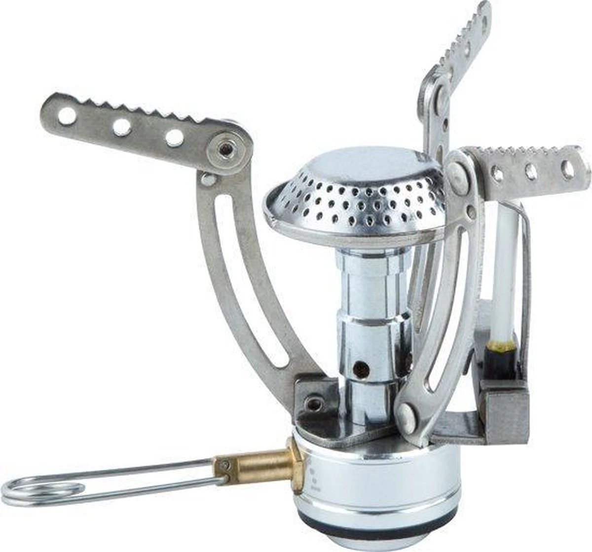MacGyver Gasbrander Mini RVS - Camping Kookstel - Kookbrander - 10 Cm - Elektronische Ontsteking - Afbeelding 2