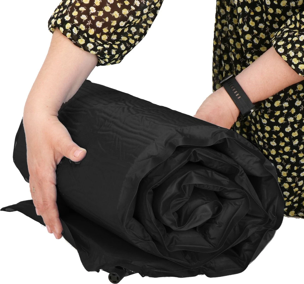 Springos Slaapmat | Zelfopblazend | 180 Cm | Inclusief Hoes | Zwart - Afbeelding 8