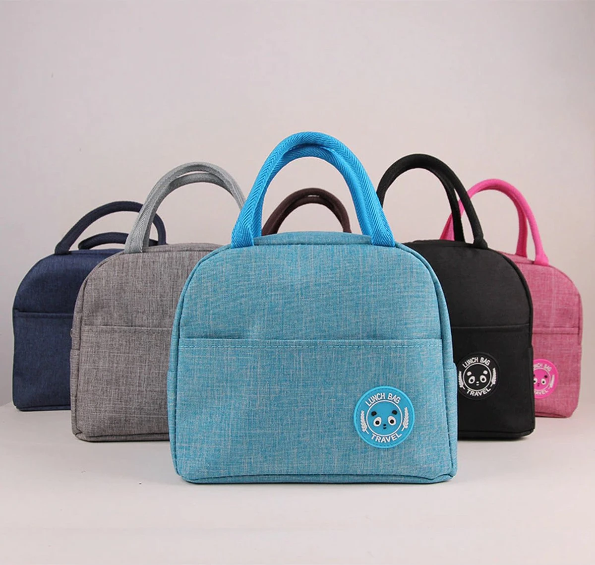 Koeltas - Lunchtas - Volwassenen En Kinderen - Compact & Handig: Zomer - Picknick -School - Lunch - Werk - Klassiek Roze - Afbeelding 3