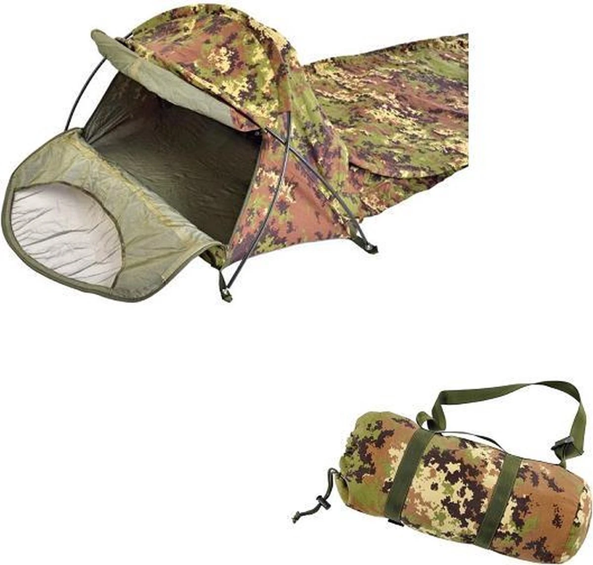 Defcon 5 Tent Bivi Bivvy Bag 1700 Gram - Groen - 1 Persoons - Afbeelding 2