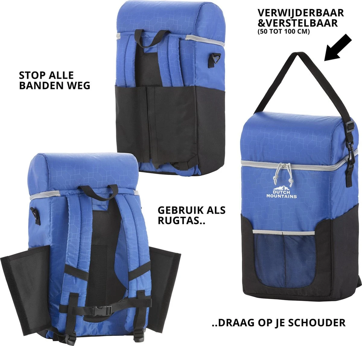 Dutch Mountains Koeltas Rugzak | Cooler Backpack 20 Liter | Picknicktas | Lunchtas | Koelrugzak | Strandtas | Blauw - Afbeelding 5