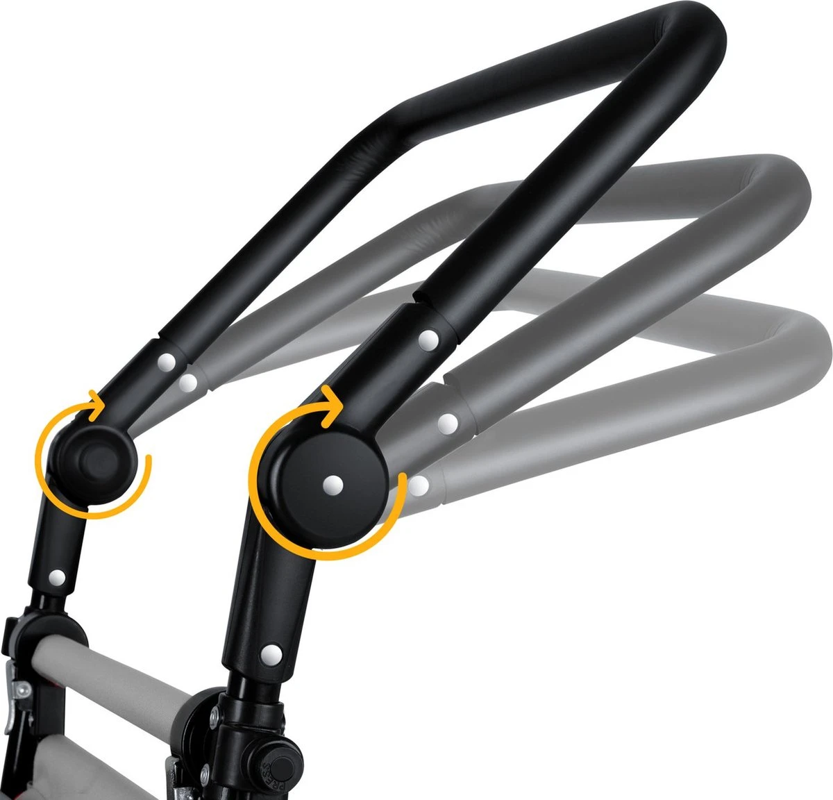 Rijoka Luxe Opvouwbare Bolderkar/Bolderwagen | Met Dakje En Draagtas | Grijs - Afbeelding 4