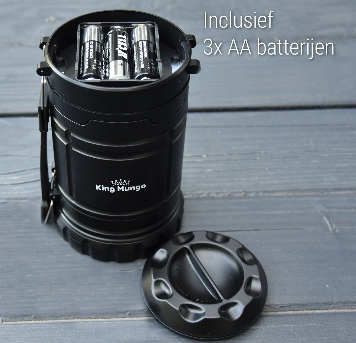 LED Camping Lamp 2 In 1 Hoge Kwaliteit - Zaklamp En Campinglamp - Inclusief AA Batterijen - Afbeelding 3