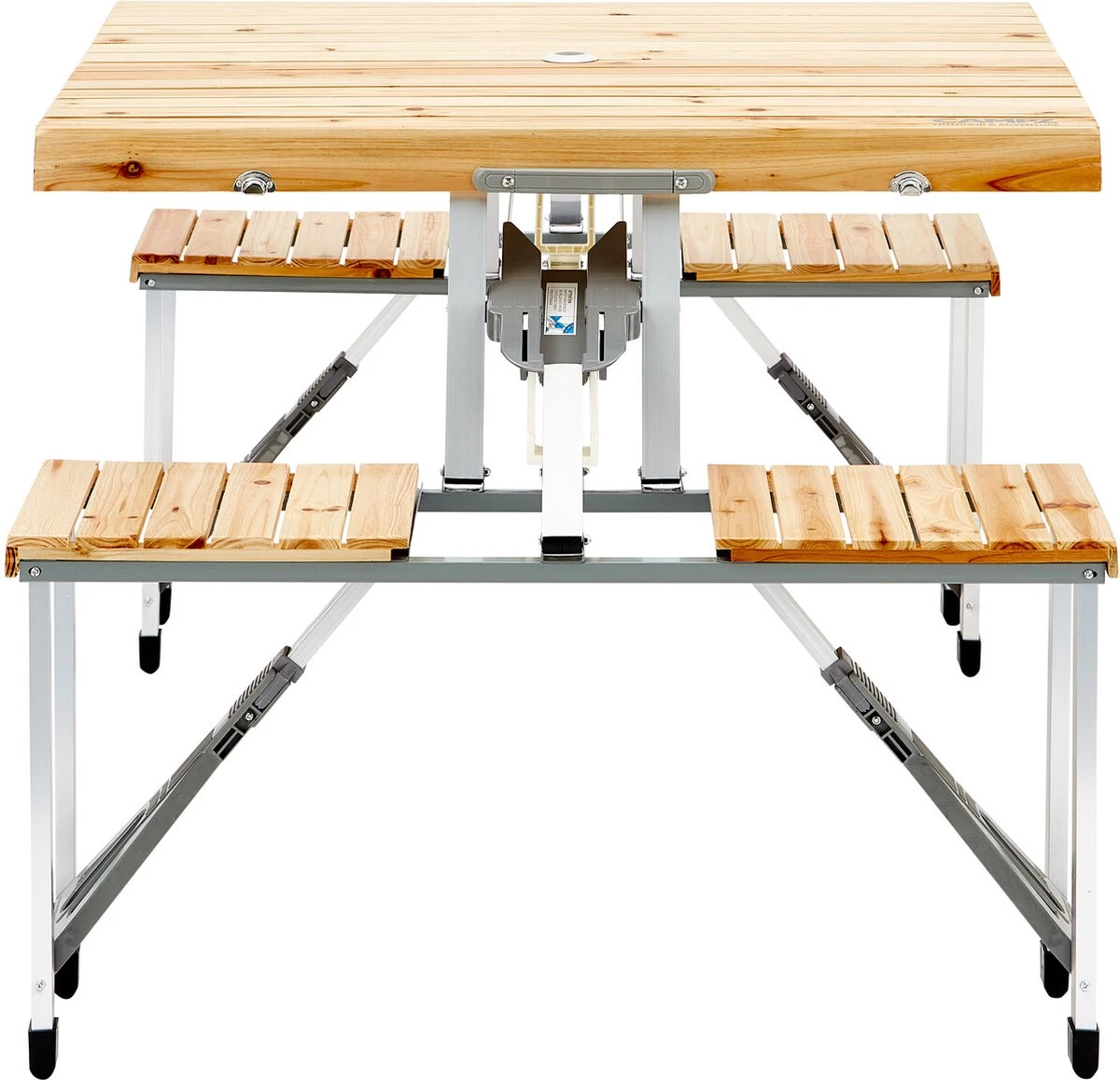 CAMPZ Fir Wood Picknicktafel, Bruin/grijs - Afbeelding 3