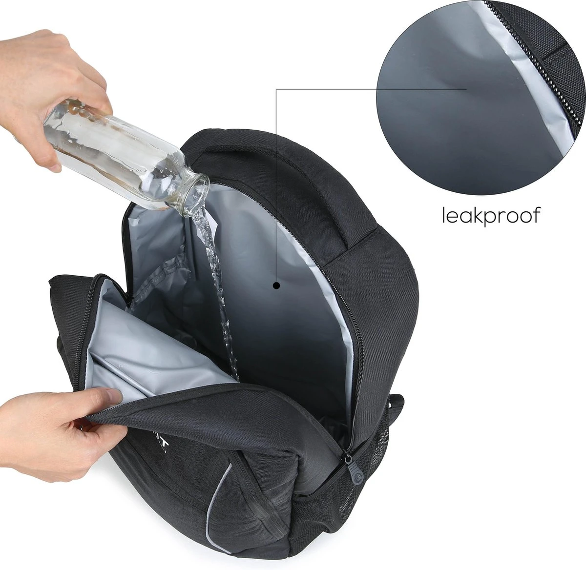 Koelrugtas - 23L - Wandelrugzak - Dagrugzak - Outdoor Rugzak - Dames & Heren - Zwart - Afbeelding 7