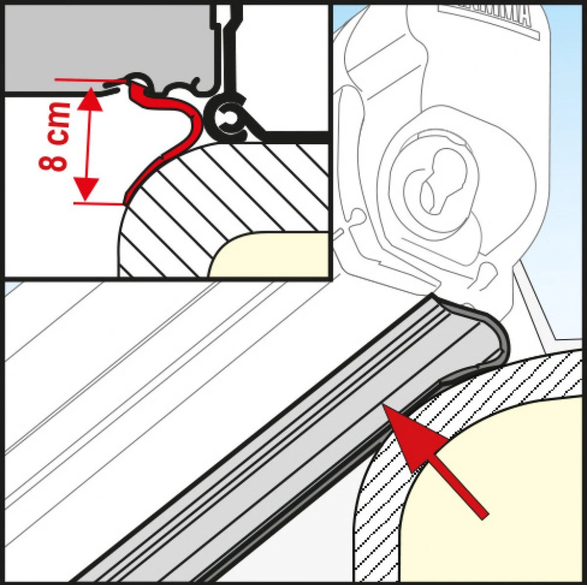 Fiamma Rain Guard Lower 500cm