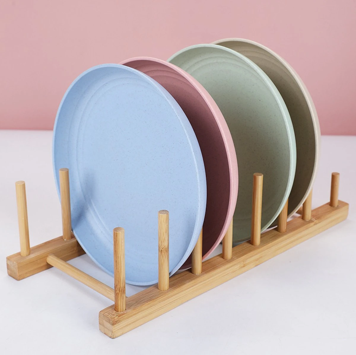 Merkloos Green-goose® Bio-based Borden | Set Van 4 | 19.5x3 Cm | Duurzame, Vaatwasserbestendige Borden Voor Camping, Vakantie Of Picknick | Vaatwasserbestendig - Afbeelding 2