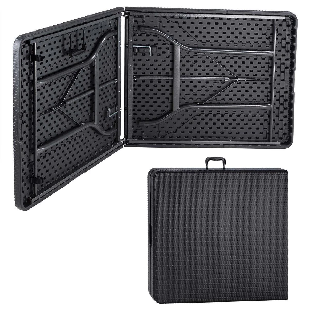 Casaria Tuintafel Opvouwbaar – Met Draaggreep 180x75 Cm – Zwart - Afbeelding 6