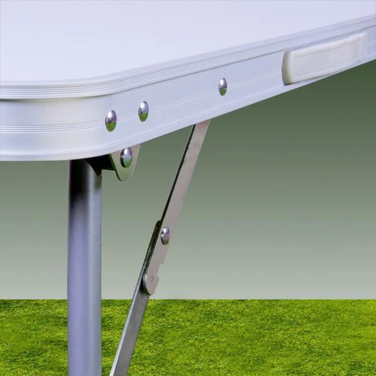 Merkloos Aluminium Inklapbare Tuintafel - Campingtafel - 80x60x68 Cm - Afbeelding 5