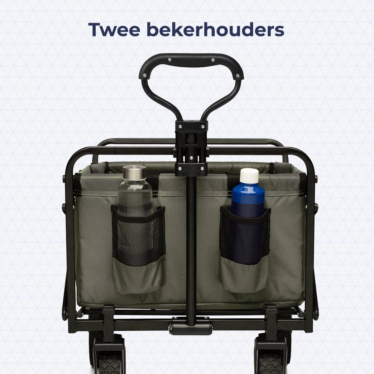 LifeGoods Bolderkar - Opvouwbaar - Draaibare Wielen - 2 Standen - 70KG Draagkracht - Groen - Afbeelding 8