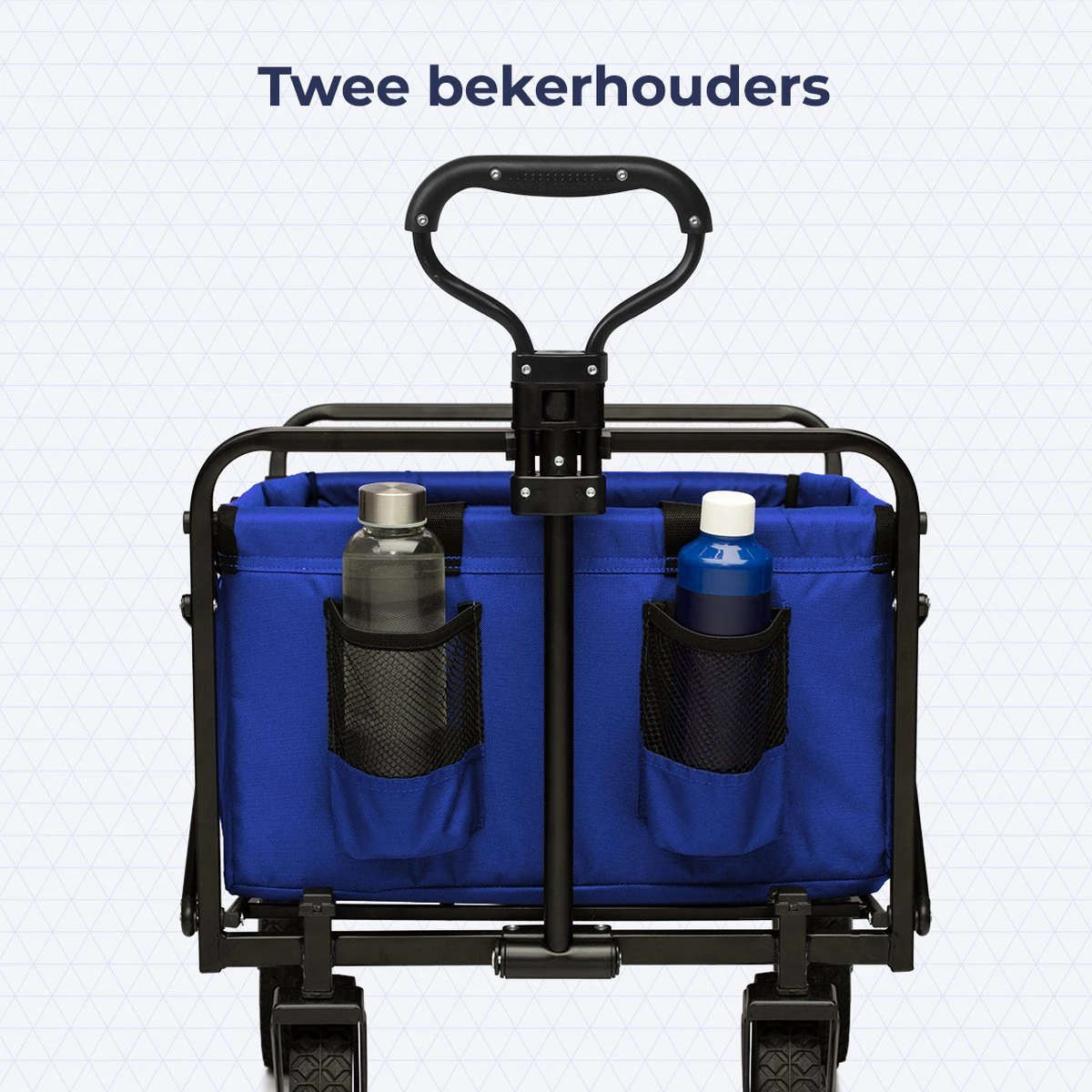 LifeGoods Bolderkar - Opvouwbaar - Draaibare Wielen - 2 Standen - 70KG Draagkracht - Blauw - Afbeelding 7