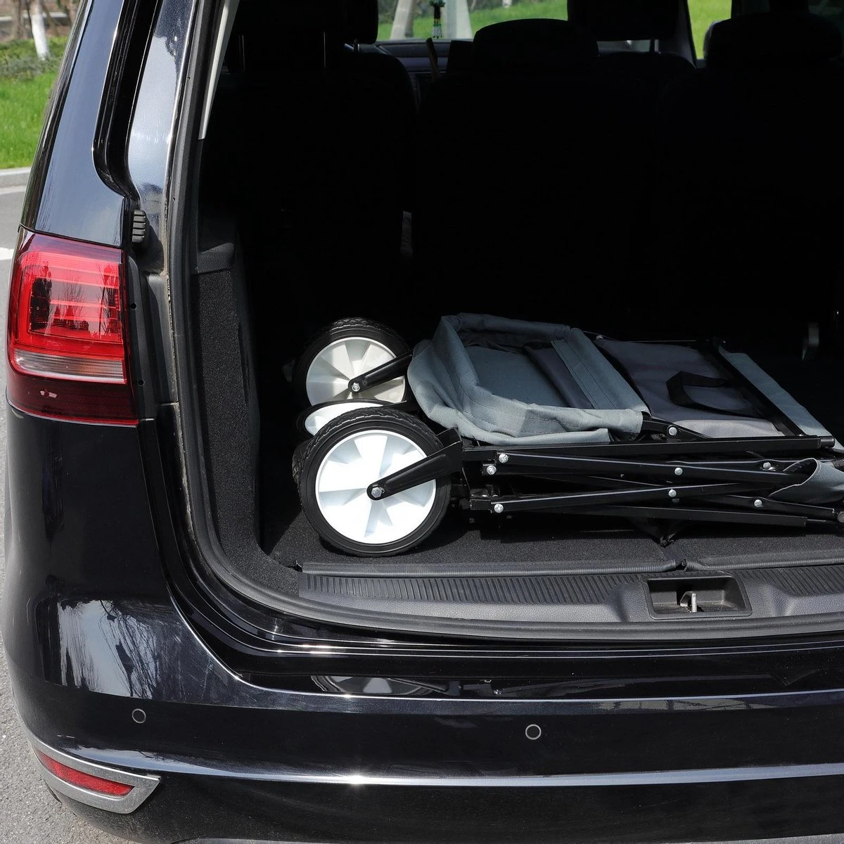 Monzana Bolderkar Opvouwbaar - 100 Liter - Met Afneembaar Dak Grijs - Afbeelding 4