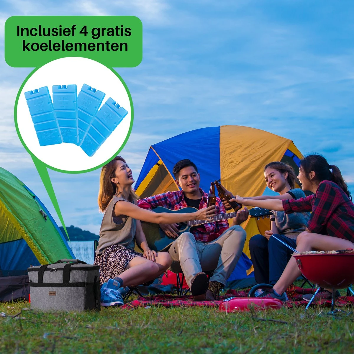 Packaway 4 Laags Geïsoleerde Koeltas - Lunchtas 30 Liter - Grijs - Afbeelding 11