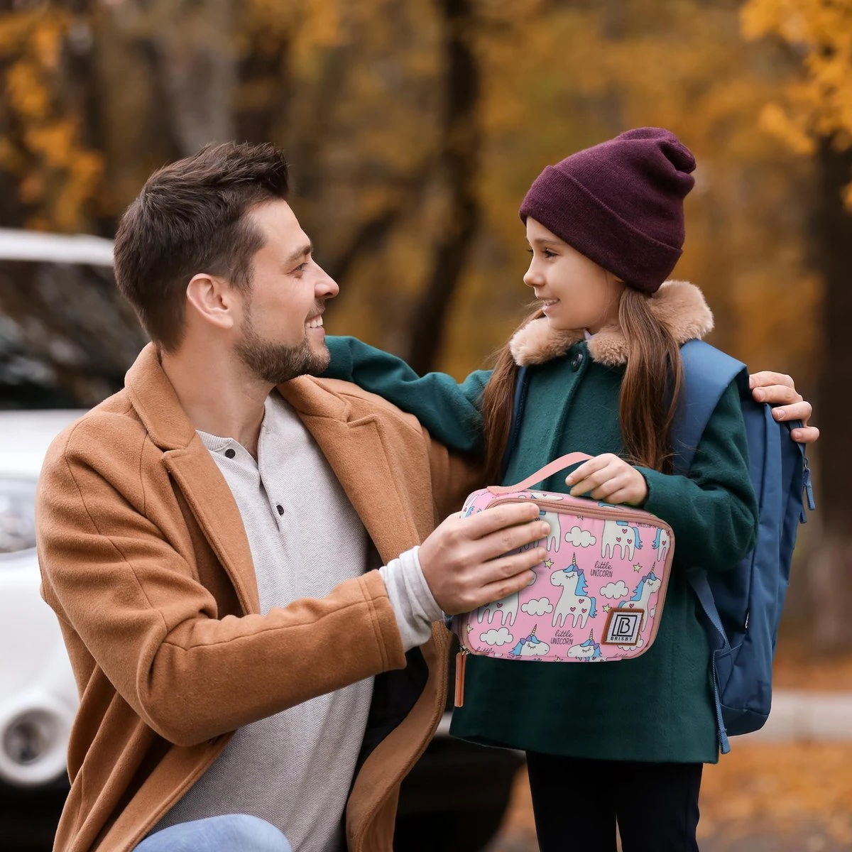 Brisby 4 Laags Geïsoleerde Koeltas - Lunchtas 1.5 Liter - Roze Eenhoorn - Afbeelding 3