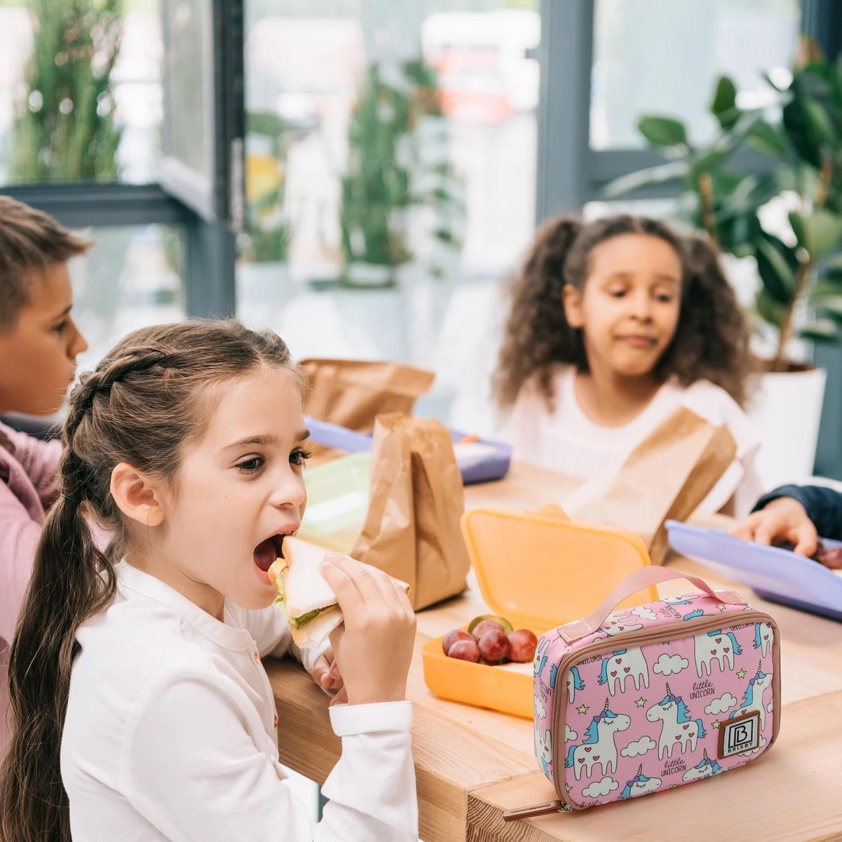 Brisby 4 Laags Geïsoleerde Koeltas - Lunchtas 1.5 Liter - Roze Eenhoorn - Afbeelding 6