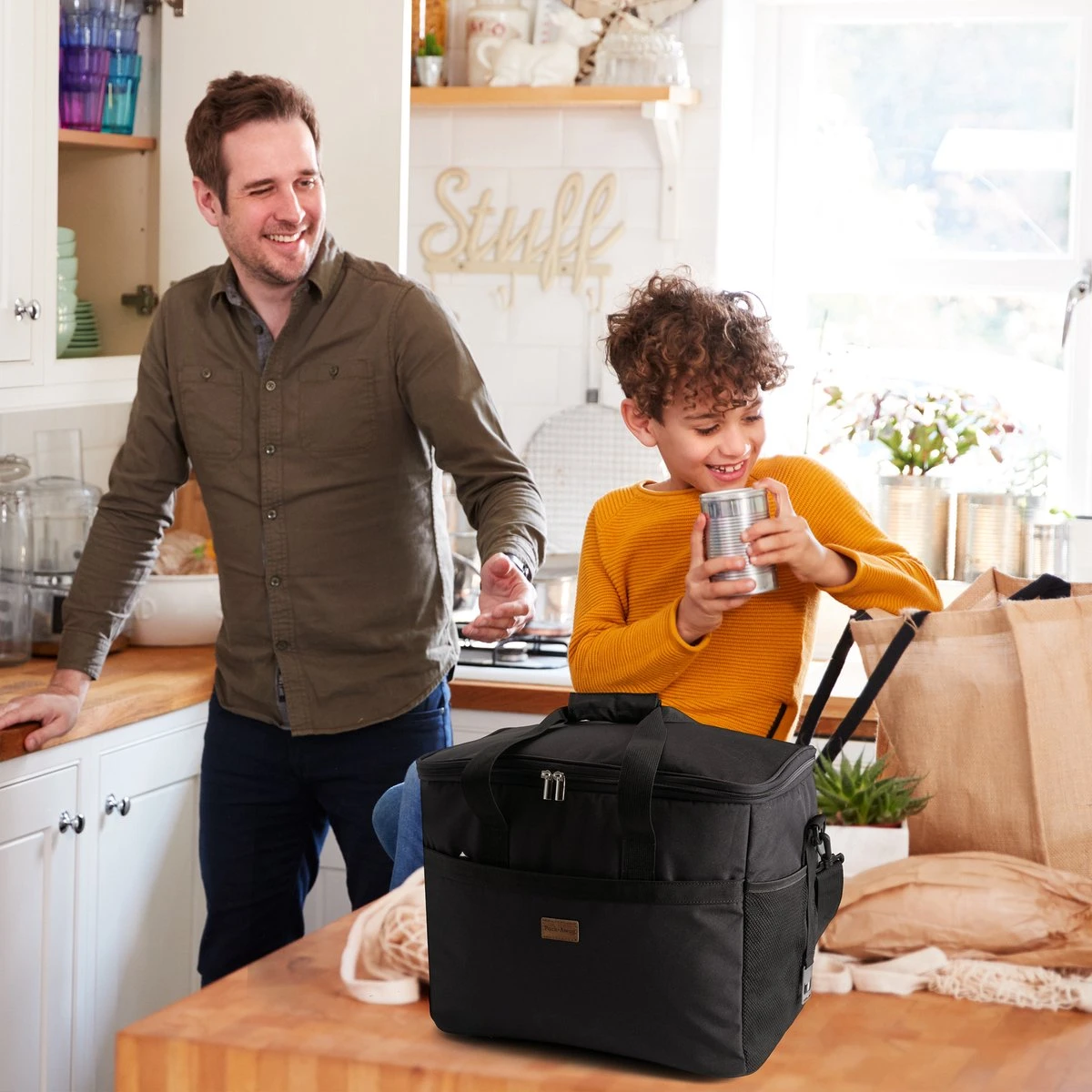 Packaway 4 Laags Geïsoleerde Koeltas - Lunchtas 40 Liter - Zwart - Afbeelding 8