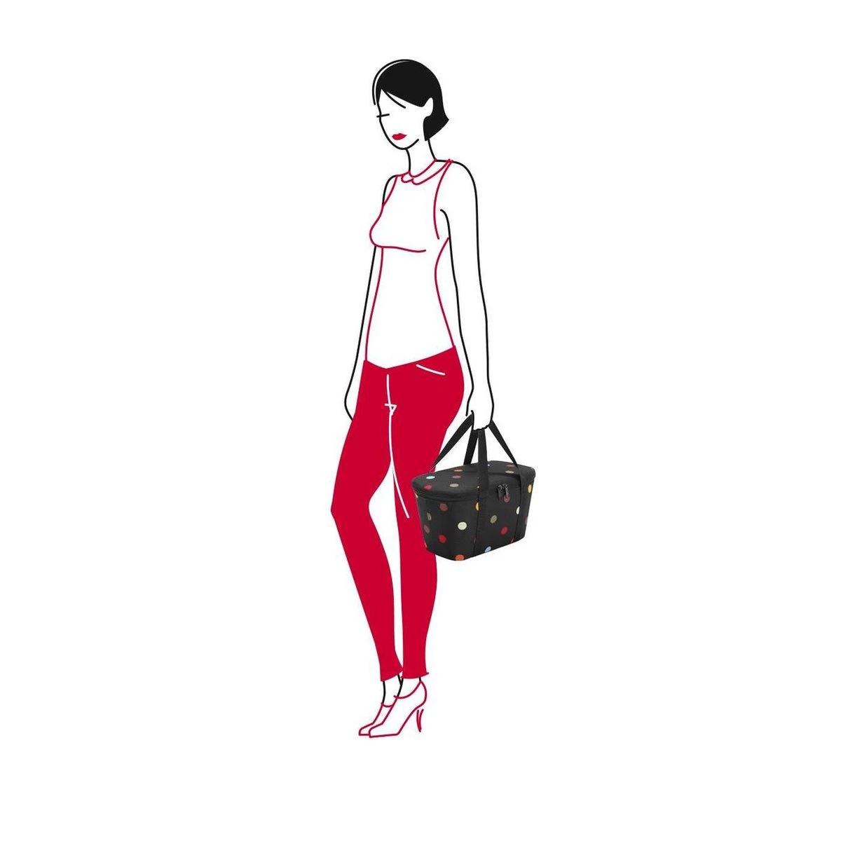 Reisenthel Coolerbag XS Koeltas Lunchtas - 4L - Dots Zwart - Afbeelding 3